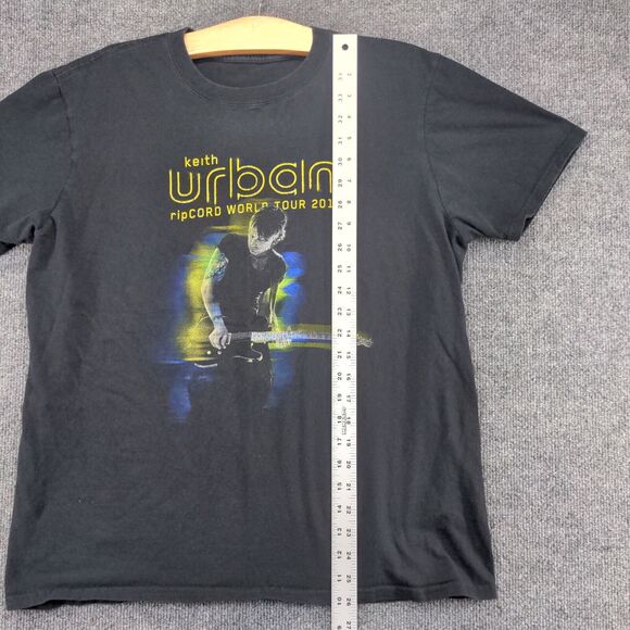Keith Urban Men's ripCORD World Tour 2016 T-Shirt Black L Crew Neck Short Sleeve - Picture 10 of 12